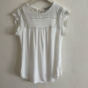 Daniel Rainn Elegant White Lace Blouse